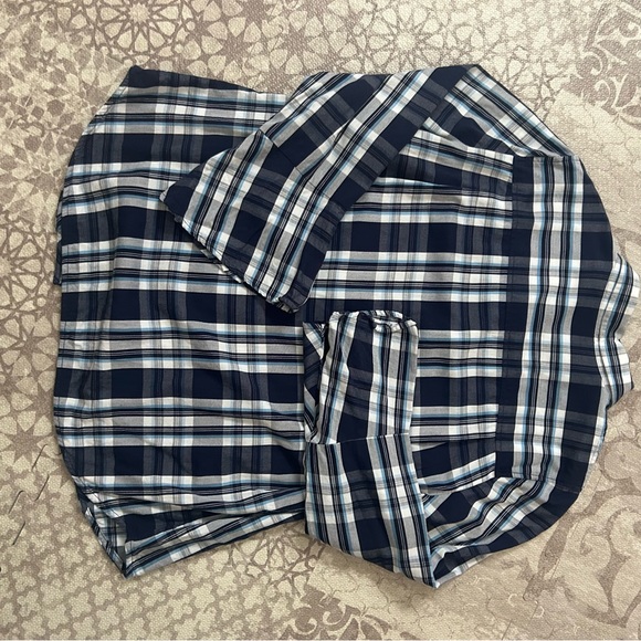 Draper James Plaid Bell-Sleeve Button Up Top - Size 14 - Picture 8 of 8